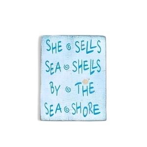 Beach Theme Decor 8.5" x 11" Rustic Wooden Beach House Wall Sign